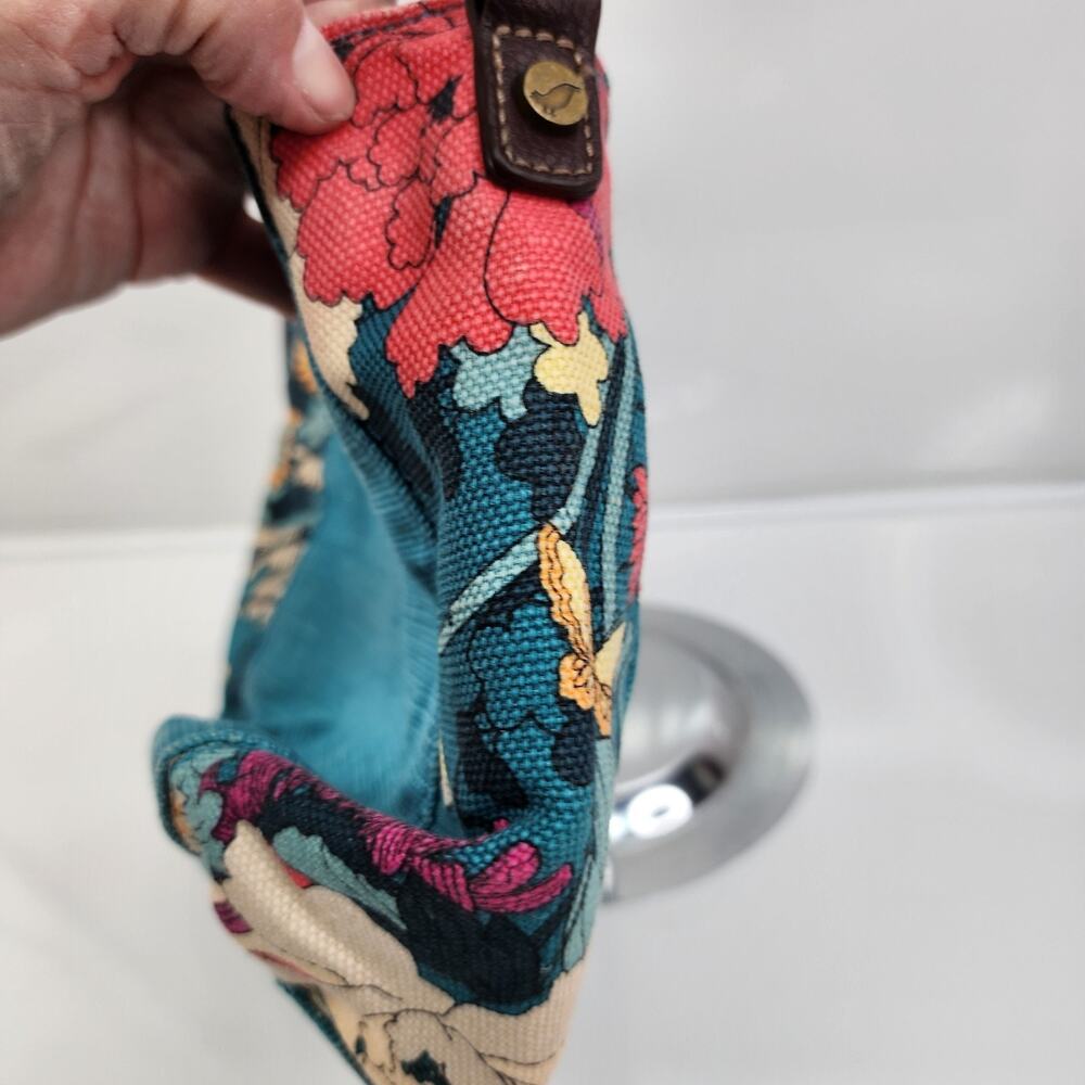 Sakroots Elsa Small Hobo Bag Artist Circle Spirit Desert Blue Pink Floral Purse - Picture 8 of 16